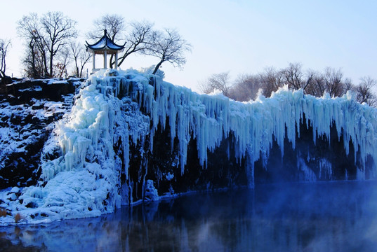 大瀑布 冰雪 镜泊湖