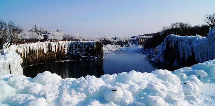 镜泊湖冰瀑布 黑龙潭 冰雪