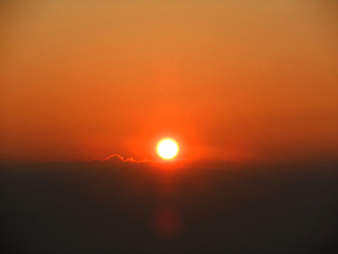 剪影夕陽