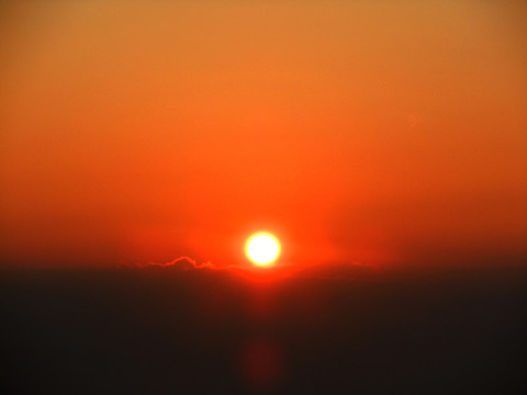 剪影夕陽