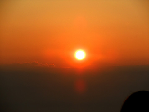 剪影夕陽