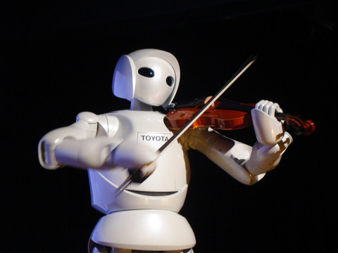 机器人拉小提琴