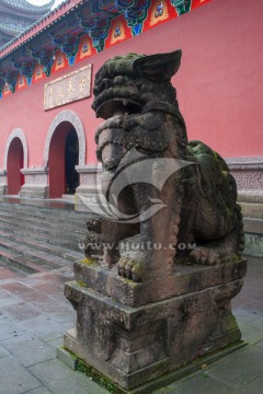 青城后山泰安寺石狮