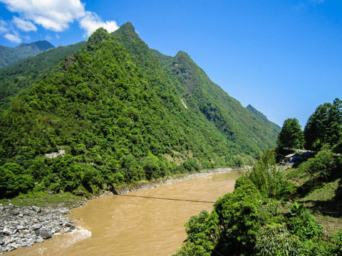 怒江索桥 怒江大峡谷