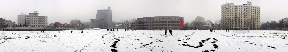 北京建筑大学360雪景体育场