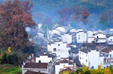 婺源秋色 徽派建筑 最美乡村