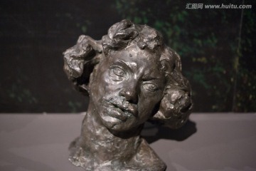 罗丹雕塑 洛林人纪念像头部