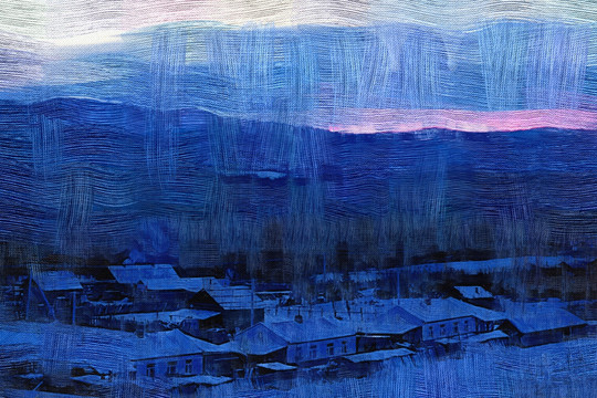 電腦畫 雪鄉(xiāng)