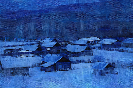 電腦畫 雪鄉(xiāng)