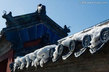 天坛残雪