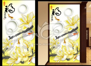 藝術(shù)玻璃浮雕玄關(guān)（無(wú)效果圖）