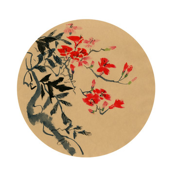 凌霄花 裝飾畫(huà)
