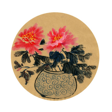 手繪牡丹 國畫牡丹