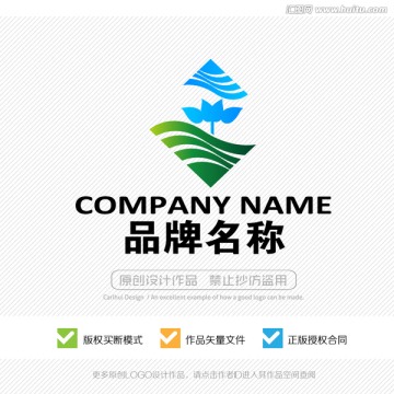 标志设计 荷花LOGO 商标