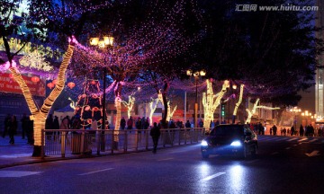 重庆解放碑中央商务区夜景