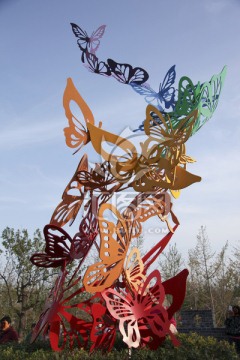 公园雕塑 蝴蝶雕塑 铁艺