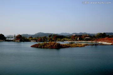 庐山西海 柘林湖 湖泊 蓝天