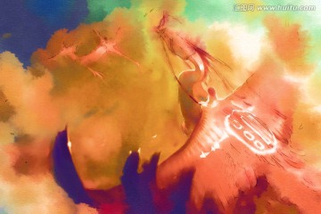 飛鳥(niǎo)抽象畫(huà)