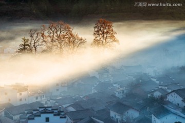 江西婺源石城 乡村秋色 田园风