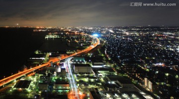 日本大阪港城市夜景