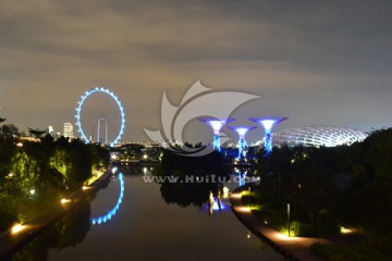 新加坡滨海湾夜景