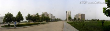 沧州师专教学楼远景180全景