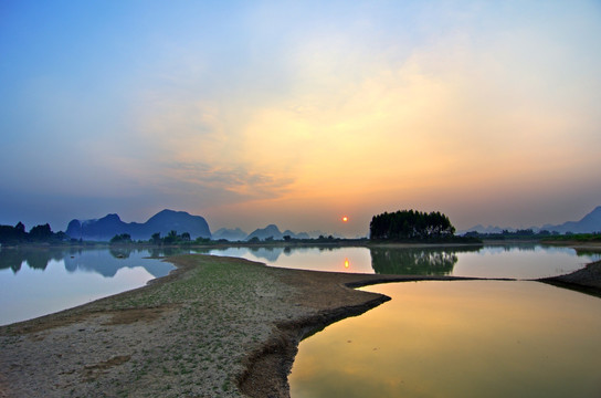 日落 风景