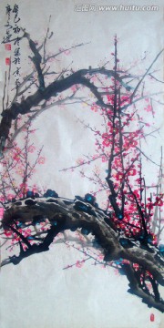 國(guó)畫紅梅
