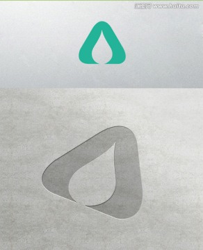 水滴Logo A字母logo