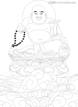 佛 純線條不可填充型