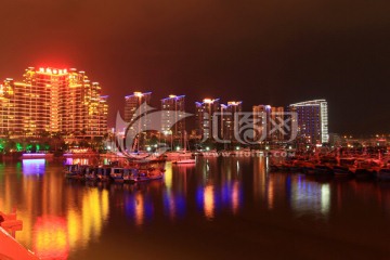三亚 渔港夜景