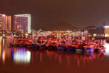 三亚 渔港夜景