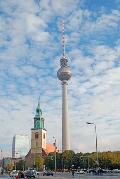 柏林圣母教堂和柏林电视塔