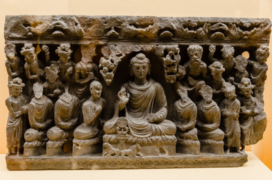 印度浮雕初转法轮 佛教故事浮雕
