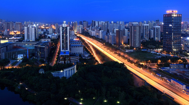 重庆两江新区夜景