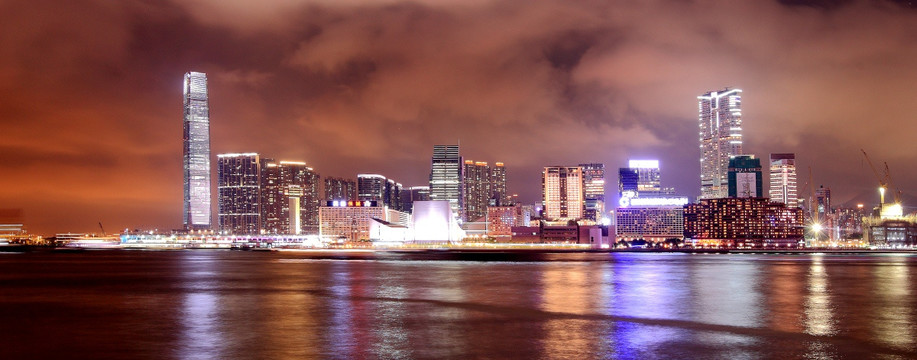 香港维多利亚港口全景