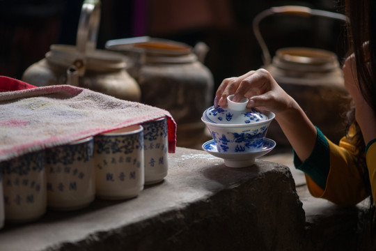 成都老茶馆 盖碗茶