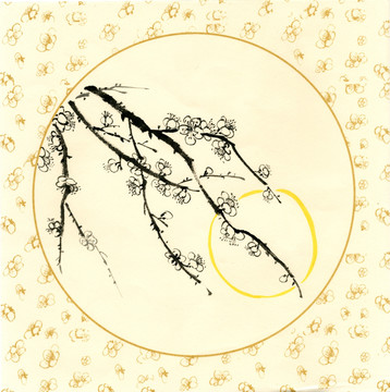 寒梅月影 裝飾畫(huà) 寫(xiě)意梅花