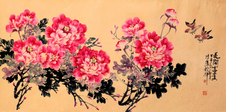 原創(chuàng)寫意牡丹