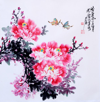 原創(chuàng)寫意牡丹