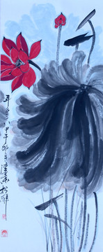 原創(chuàng)寫意荷花