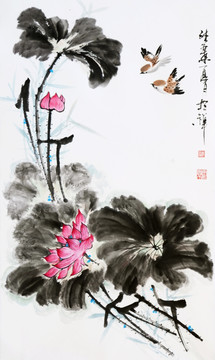 原創(chuàng)寫意荷花