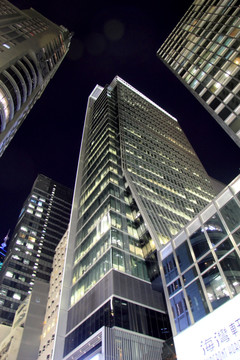 香港中环高楼夜景