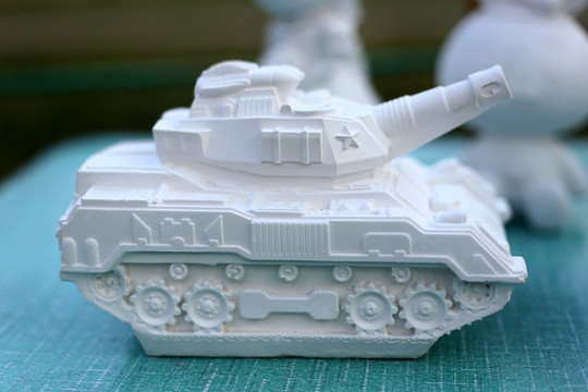 石膏坦克模型