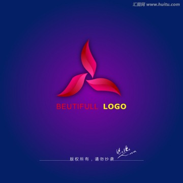 花瓣logo 花卉logo