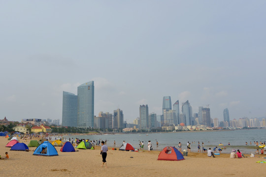 青岛浮山湾城市风光