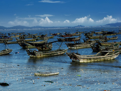 渔船 海景