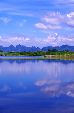 湖泊 水天一色