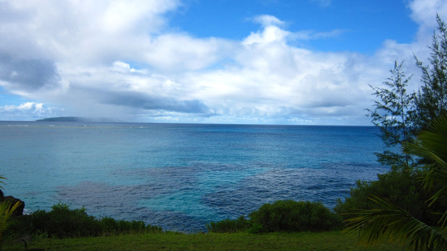 海岛风光 蓝天白云