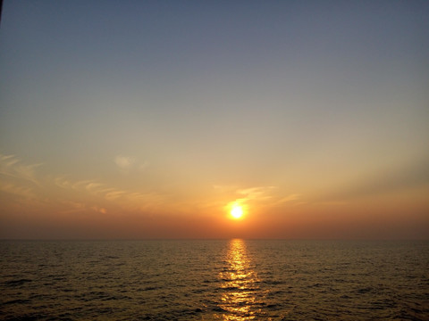 太阳 日落 海洋
